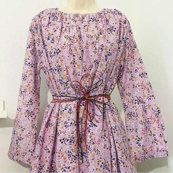 Elliette Tate Silk Cotton Mini Dress New Ditsy Floral Feminine Romantic Party - Picture 9 of 17